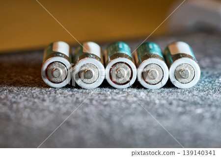 Row of Batteries, Power Source, Energy Row of Batteries, Power Source, Energy 139140341