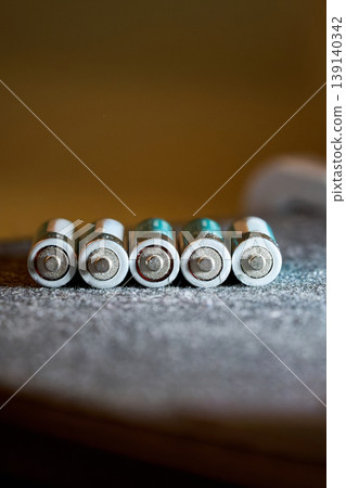 Row of Batteries - Energy and Power Symbol Row of Batteries - Energy and Power Symbol 139140342