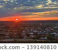 beautiful sunset over river 139140810