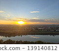 beautiful sunset over river 139140812