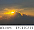 beautiful sunset over river 139140814