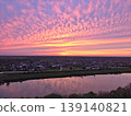 beautiful sunset over river 139140821