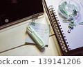 Modern office desk setup showcasing essential stationery representing work, planning, and education 139141206