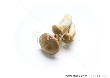 白色背景上的新鮮杏鮑菇美食照片 139141382