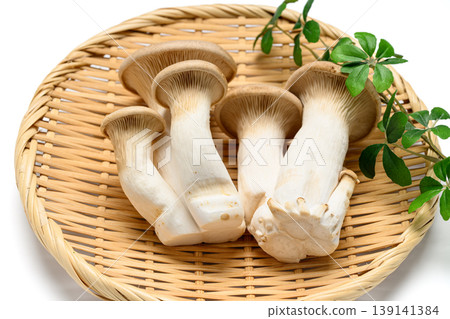 新鮮杏鮑菇，裝在籃子裡 139141384