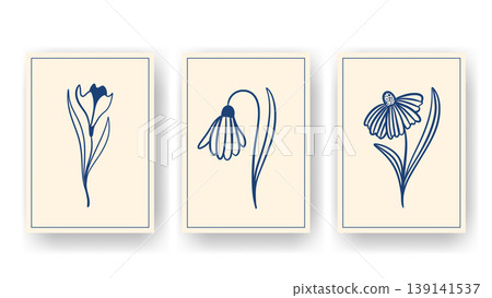 Blooming wall art Vector graphics 139141537