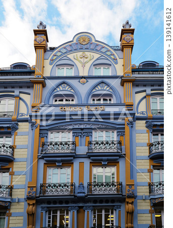 Art nouveau style building in the downtown of Bilbao, Spain Art nouveau style building in the downtown of Bilbao, Spain 139141612