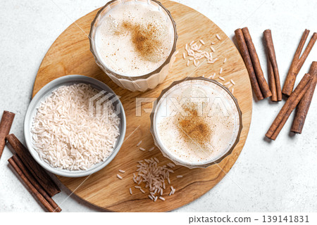 Mexican Horchata rice drink with cinnamon Mexican Horchata rice drink with cinnamon 139141831