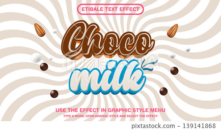 Choco Milk editable text style Choco Milk editable text style 139141868