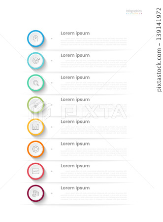 Infographic 8 options design elements for your business data. Vector Illustration. 139141972