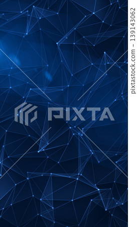 Blue abstract network of connected nodes and lines, representing data communication, technology, and artificial intelligence Blue abstract network of connected nodes and lines, representing data communication, technology, and artificial intelligence 139143062