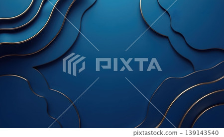 Modern Luxury Branding Background With Blue Layered Folds Modern Luxury Branding Background With Blue Layered Folds 139143540