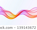 Abstract colorful wavy background with flowing translucent waves on light gradient background. 139143672