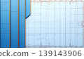 Blueprint Style Background With Blue Panels And Orange Lines 139143906
