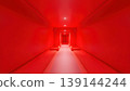 Minimal Red Abstract Corridor With Geometric Symmetry 139144244