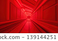 Abstract Red Layered Structure With Geometric Repetition 139144251