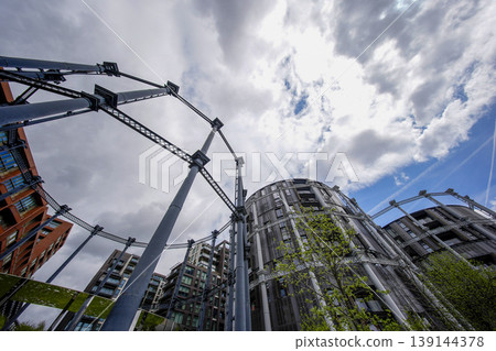 London Gasholder new buildings residential development in Kings Cross London Gasholder new buildings residential development in Kings Cross 139144378