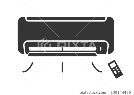 Simple air conditioner silhouette icon Simple air conditioner silhouette icon 139144459