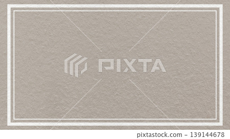 Textured cool beige paper background with white double frame border and copy space for banner, presentation, template Textured cool beige paper background with white double frame border and copy space for banner, presentation, template 139144678