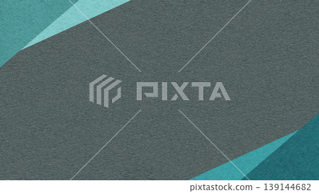 Slate gray paper texture background with emerald, teal geometric corners gradient layers, copy space for banner presentation 139144682