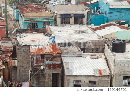 Rusty old roofs of a residential district of Santo Domingo Rusty old roofs of a residential district of Santo Domingo 139144701