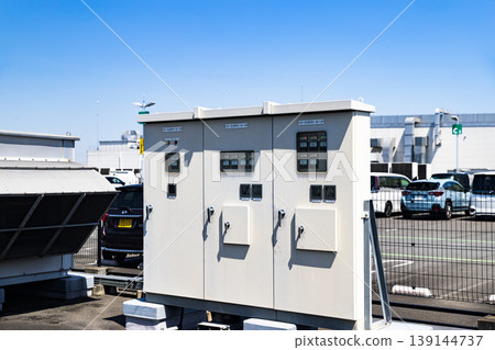 Smoke exhaust fan on the roof 139144737