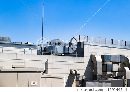Smoke exhaust fan on the roof 139144744