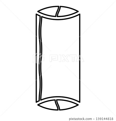 Sushi Japanese food contour outline line icon black color vector illustration image thin flat style 139144818
