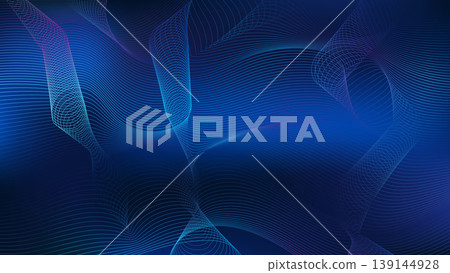 Abstract technology background featuring arranged line patterns with curved data connections flowing through a network structure, representing data transmission, network connectivity, information Abstract technology background featuring arranged line patterns with curved data connections flowing through a network structure, representing data transmission, network connectivity, information 139144928