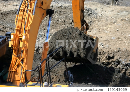 Construction site hydraulic excavator Construction site hydraulic excavator 139145069