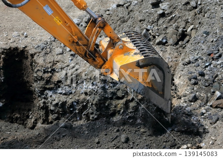 Construction site hydraulic excavator Construction site hydraulic excavator 139145083