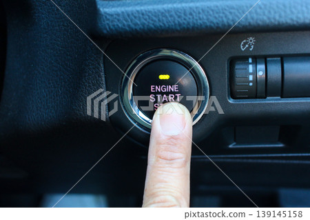 Finger pressing the start switch Finger pressing the start switch 139145158