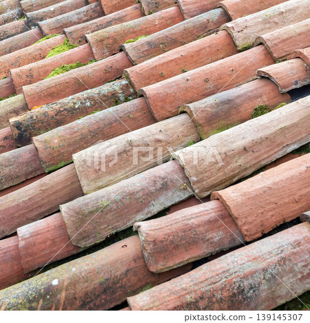 Old Clay Roof Tiles Texture Old Clay Roof Tiles Texture 139145307