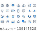 Web, Cloud, and Security Icon Set 139145328