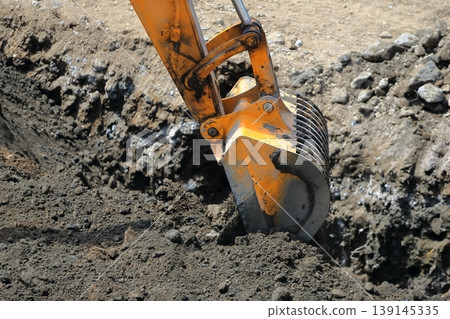 Construction site hydraulic excavator Construction site hydraulic excavator 139145335
