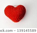 red heart on white background 139145589
