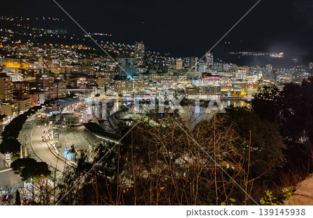 Monaco on the French Riviera in the evening 139145938
