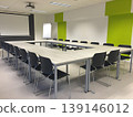 empty classroom with desks and desks 139146012