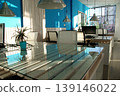 dining room with table and furniture 139146022