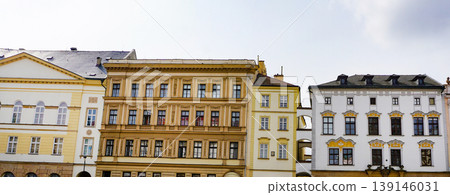 Olomouc, Czechia - Facades of old buildings at Horni namesti with in Olomouc, Moravia region, Czechia Olomouc, Czechia - Facades of old buildings at Horni namesti with in Olomouc, Moravia region, Czechia 139146031