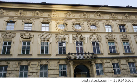 Historic facades at old street of Innsbruck view, alpine city in Tirol, region of Austria Historic facades at old street of Innsbruck view, alpine city in Tirol, region of Austria 139146165