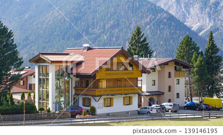 Alpine landscape at Lake Achensee, Pertisau, Eben am Achensee, Tyrol, Austria 139146195