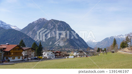 Alpine landscape at Lake Achensee, Pertisau, Eben am Achensee, Tyrol, Austria 139146197