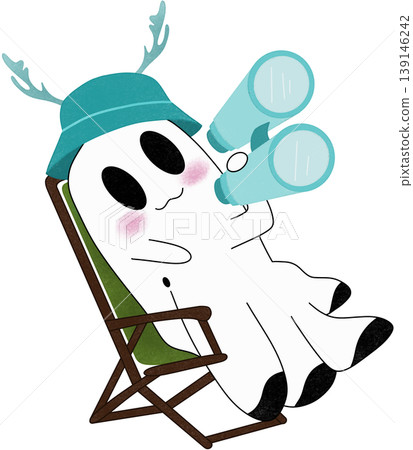 ghost was watching the stars using binoculars 139146242