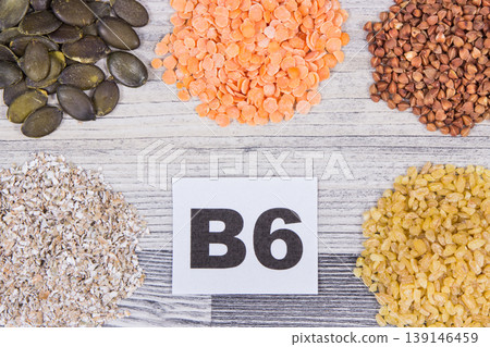 Various ingredients as source natural vitamin B6, minerals and fiber 139146459