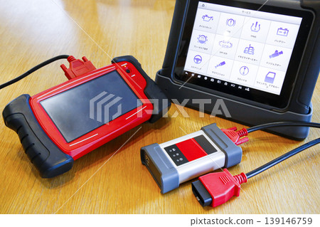 Automotive diagnostic tool and tablet device scan tool for vehicle inspection, maintenance, advertising, and commercial use. Automotive diagnostic tool and tablet device scan tool for vehicle inspection, maintenance, advertising, and commercial use. 139146759