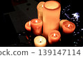 Flames of variety candles in romFlames of variety candles in romantic mood in darknessantic mood in darkness 139147114