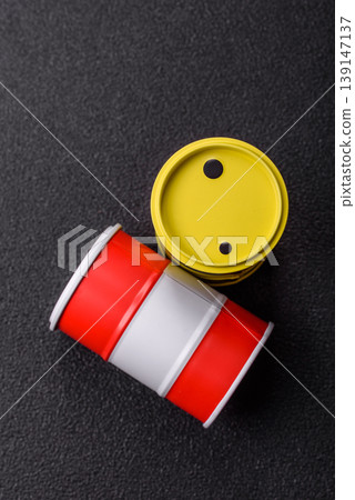 Metal barrels containing oil, gas, or chemicals, global fuel prices, and trends. Oil barrels Metal barrels containing oil, gas, or chemicals, global fuel prices, and trends. Oil barrels 139147137