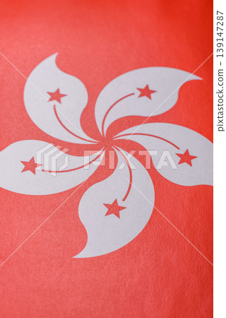 Hong Kong national flag in red and white color as a symbol of independence. Flag of Hong Kong Hong Kong national flag in red and white color as a symbol of independence. Flag of Hong Kong 139147287