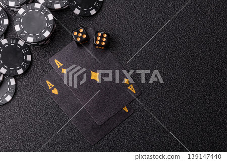 Craps is a casino game played with two dice and chips. Craps with two dice Craps is a casino game played with two dice and chips. Craps with two dice 139147440